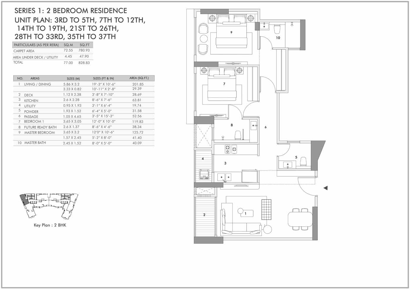 2 BHK Floor Plan